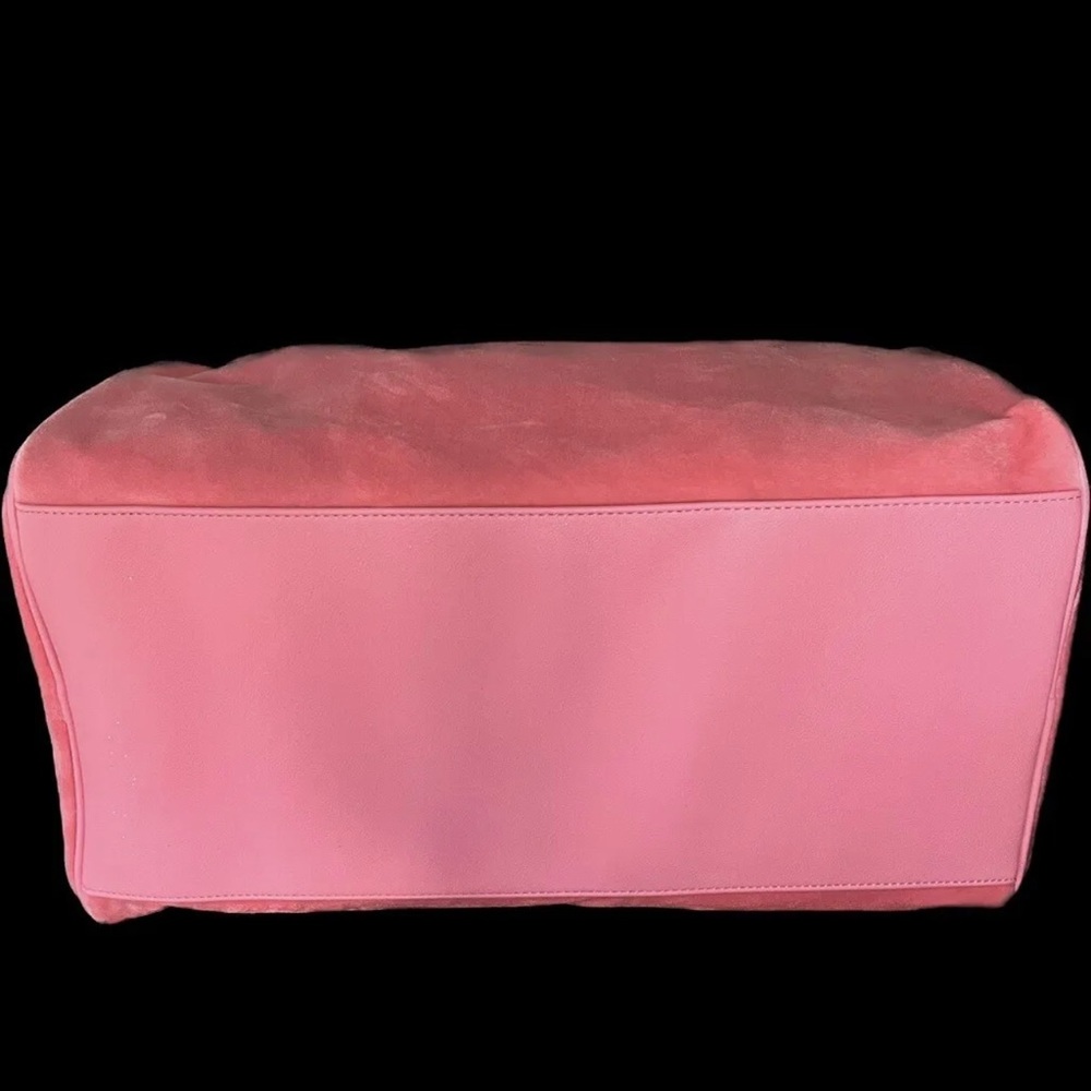 JUICY COUTURE NWT Duffel Bag Pink Velour Weekender Sold Out! - Picture 7 of 8